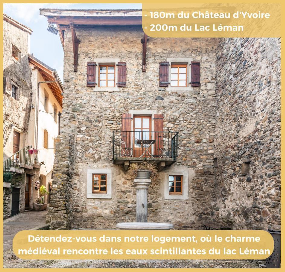 Maison En Duplex I Yvoire I Lac Leman I Medievale Exteriér fotografie